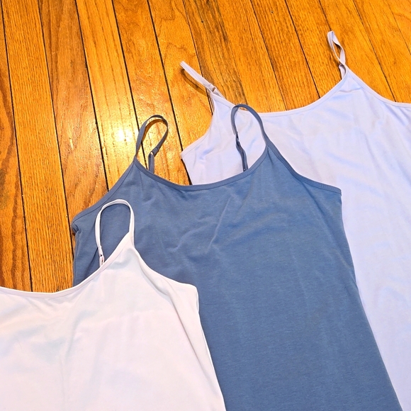 FELINA LINGERIE ▪︎ Women's 3 Pack Tank Tops, Slate Blue, Pink & Lavender, Size M - Picture 2 of 4